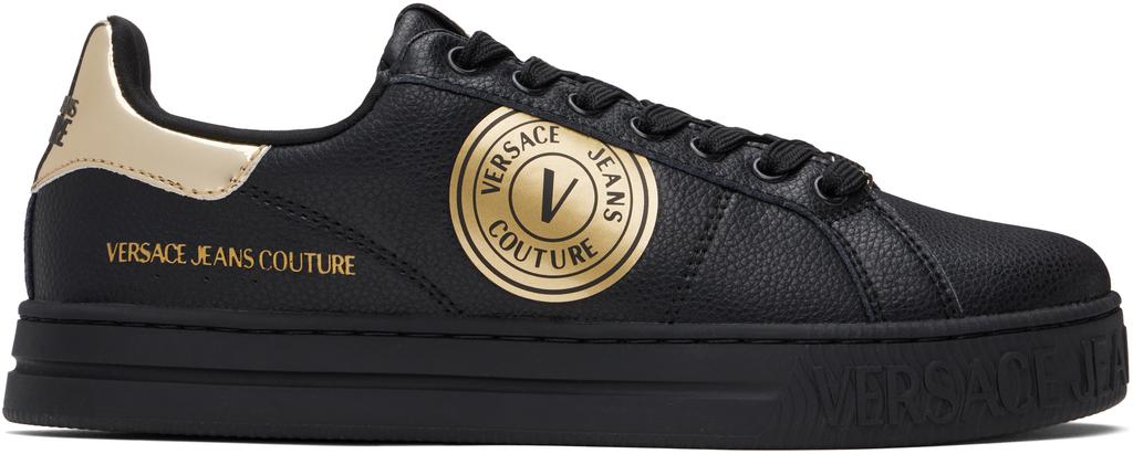 Versace Black V-Emblem Court 88 Sneakers