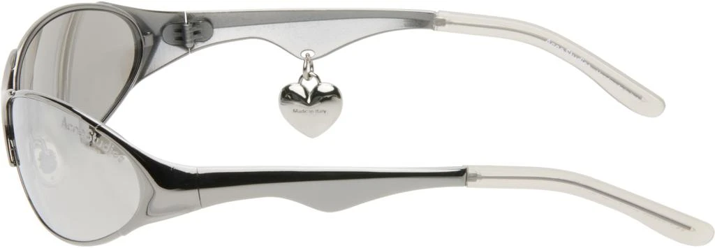 Acne Studios Gunmetal Metal Frame Charm Sunglasses 3