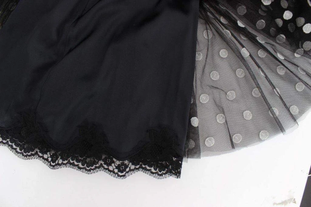 Dolce & Gabbana Dolce & Gabbana  Black White Polka Dotted Ruffled Dress 8
