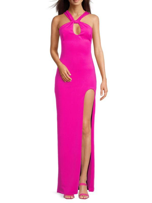 Black Halo Eve Taya Halter Gown 1