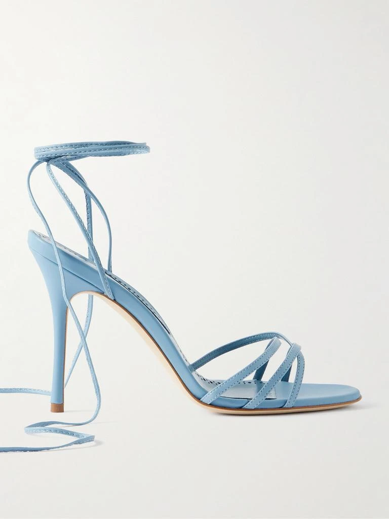 Manolo Blahnik Leva 105 皮革凉鞋  - IT36 1
