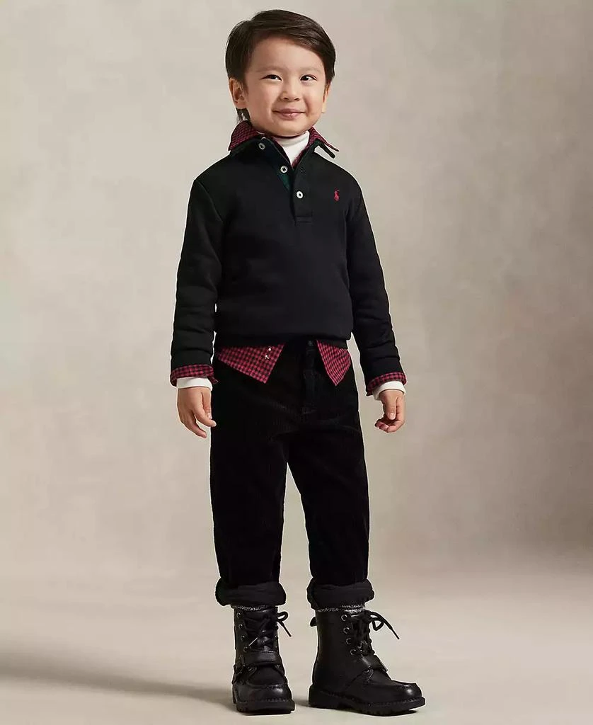 Ralph Lauren Boys
2-7 Plaid-Trim Fleece Polo-Collar Sweatshirt 2