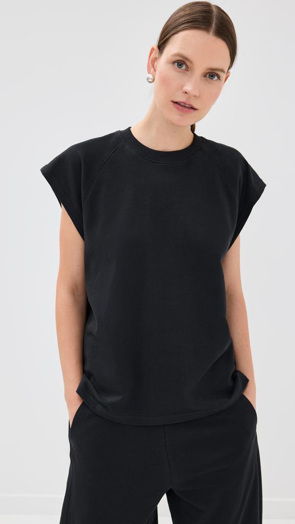 Tibi Summer Sweatshirting Sleeveless Easy Top