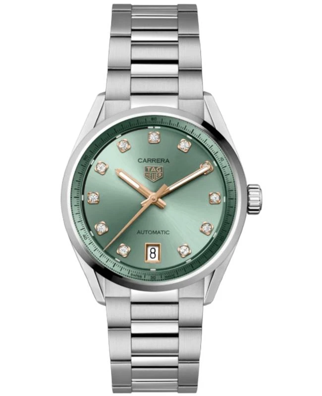 TAG Heuer Tag Heuer Carrera Date Automatic Green Diamond Dial Steel Women's Watch WBN2317.BA0001 1