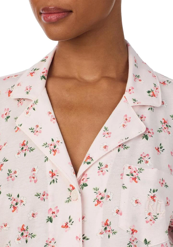 Ralph Lauren Long Sleeve Notch Collar Top and Long Pants Pajama Set 3