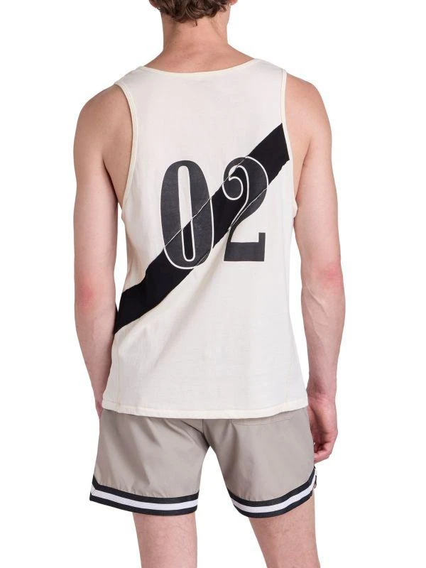 R H U D E Striped Logo Cotton Tank Top 2