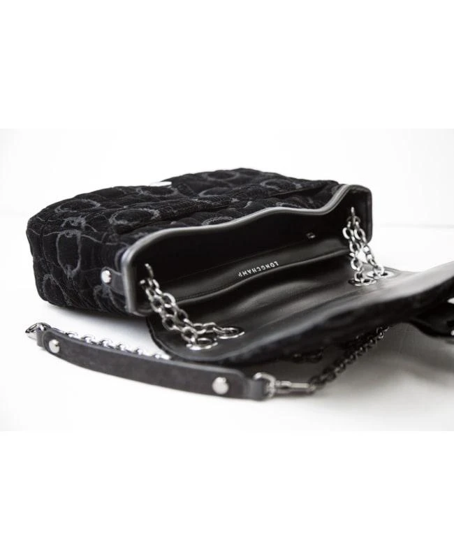 Longchamp Longchamp Amazone Black Velour Women's Crossbody Bag L1357674001 2