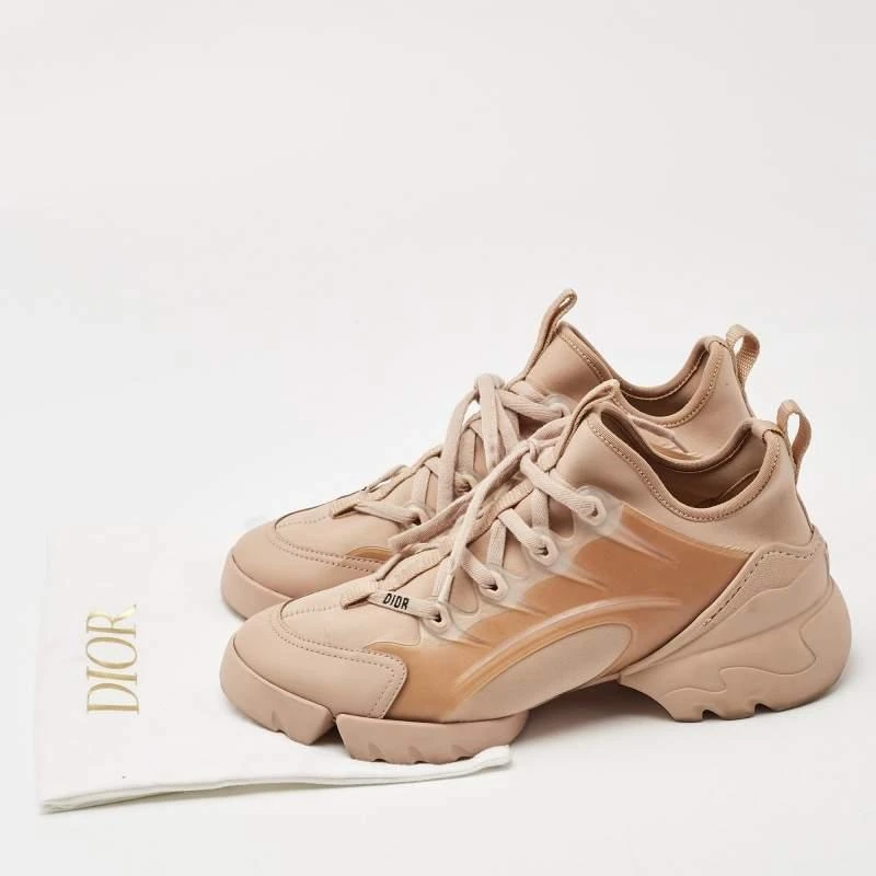Dior Dior Beige Neoprene and Rubber D-Connect Sneakers Size 39 9