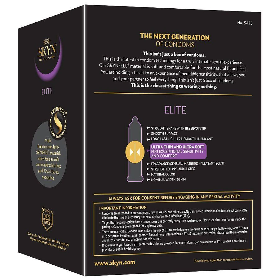 SKYN Elite Non-Latex Condoms Sensusal Masking, Nominal Width: 53 mm, Natural 4