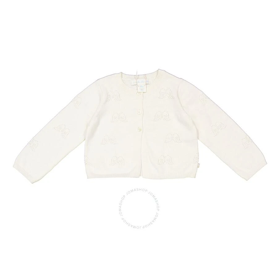 Marie Chantal Marie Chantal Infant Pointelle Angel Wing Cardigan, Size 12M 1