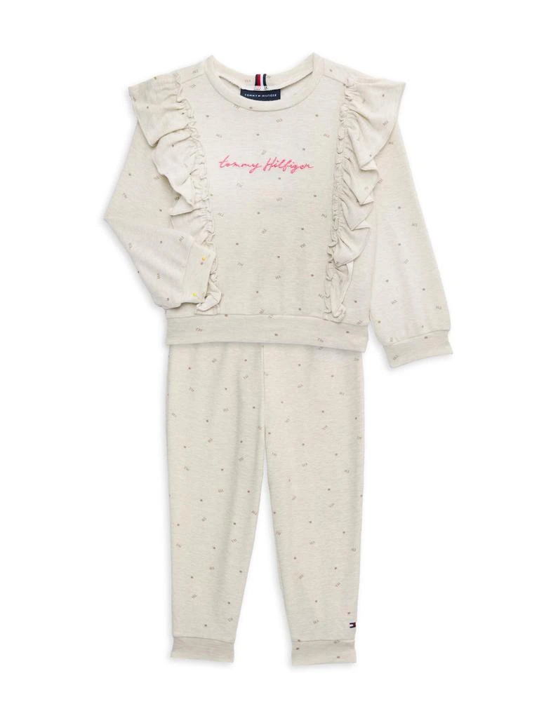 Tommy Hilfiger Little Girls 2-Piece Monogram Top 
Joggers Set