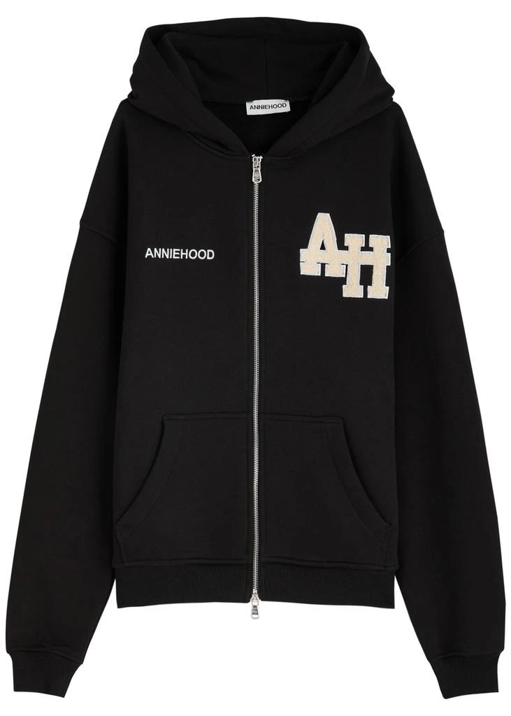 ANNIE HOOD Logo hooded cotton sweatshirt 1