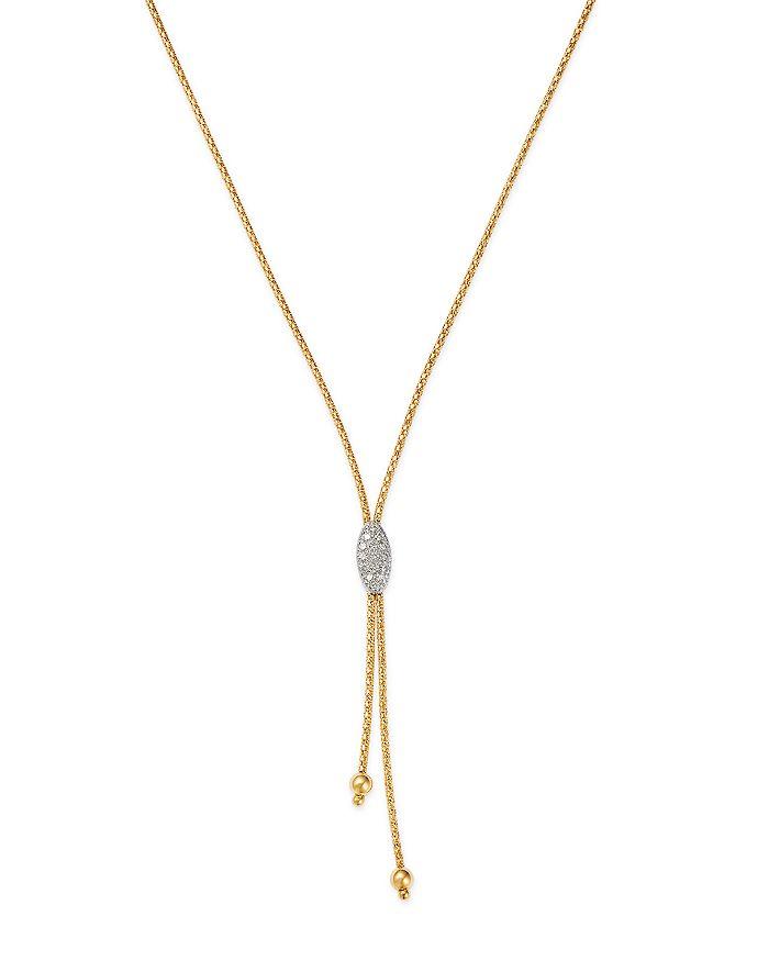 Alberto Amati 14K White & Yellow Gold Diamond Lariat Necklace, 17"