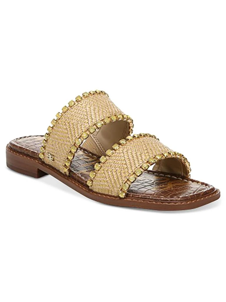 Sam Edelman Hopie Womens Embellished Square Toe Slide Sandals 1