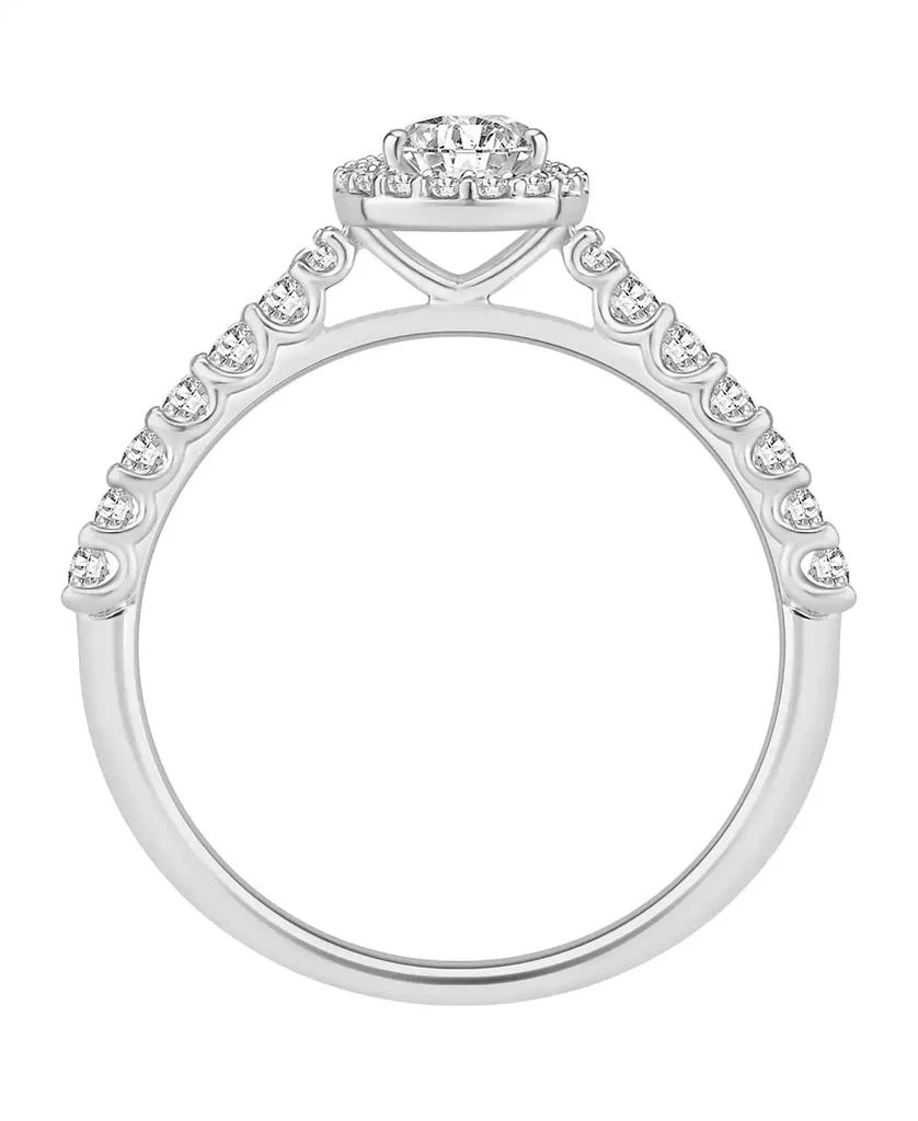 GIA Certified Diamonds Pear Halo Engagement Ring (1 ct. t.w.) in 14k White Gold 3