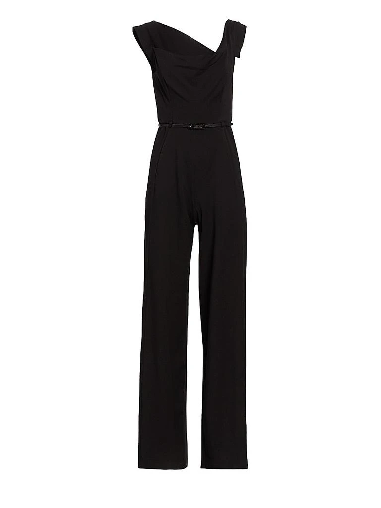 Black Halo Jackie Asymmetric Belted Jumpsuit 5