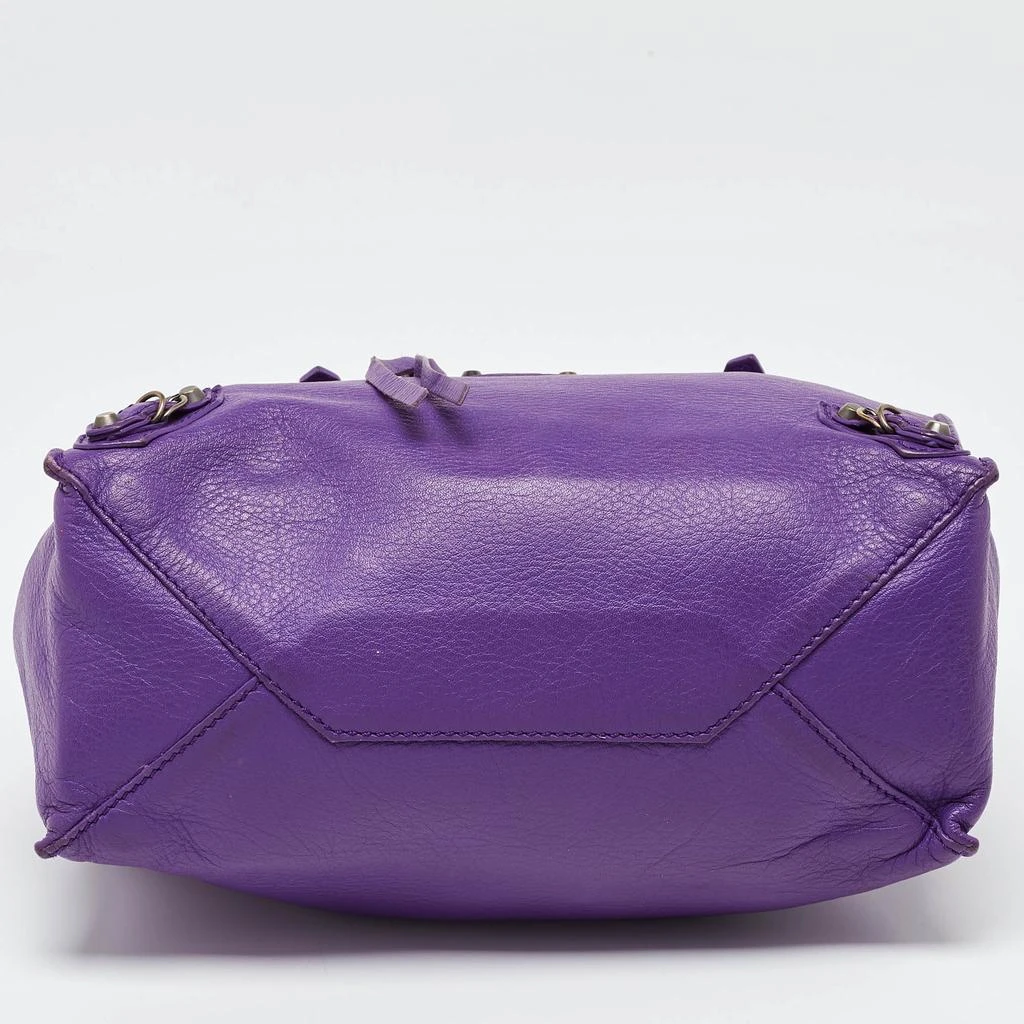 Balenciaga Balenciaga Purple Leather Mini Papier A4 Tote 8