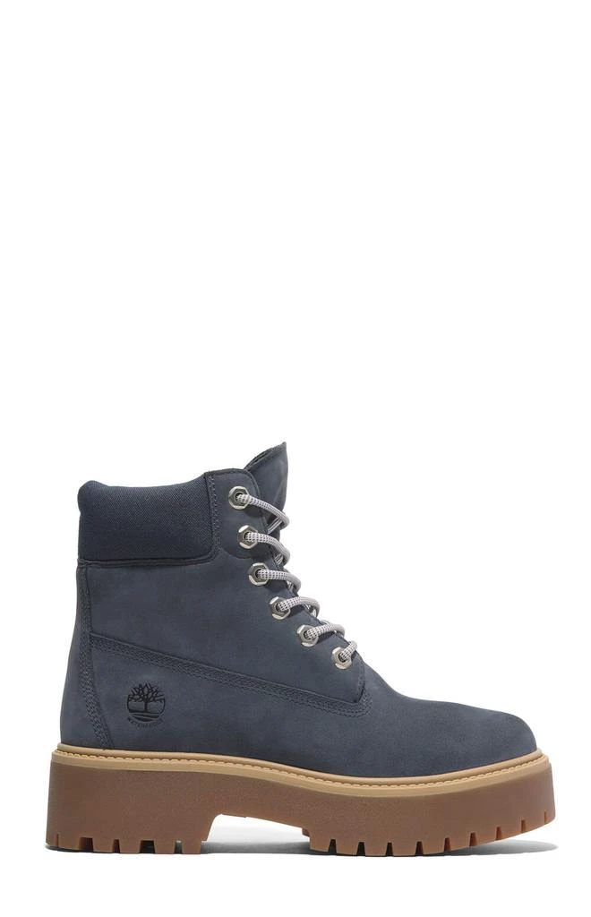 Timberland Women's Dark Blue Nubuck Stone Street 6inch Lace-Up Waterproof Boots 1