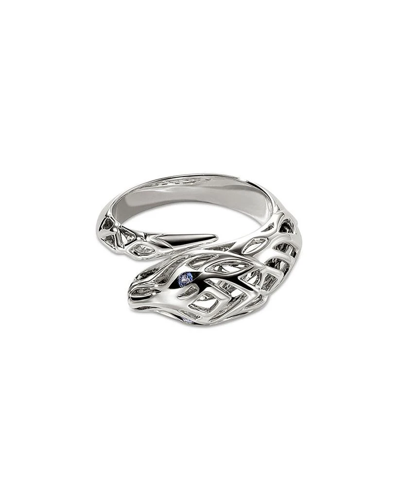 John Hardy Sterling Silver Blue Sapphire Naga Ring 1