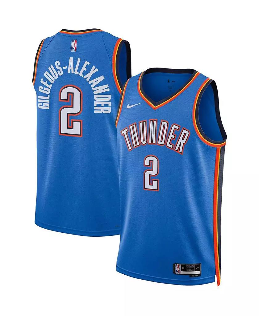 NIKE Men's Shai Gilgeous-Alexander Blue Oklahoma City Thunder Swingman Jersey - Icon Edition