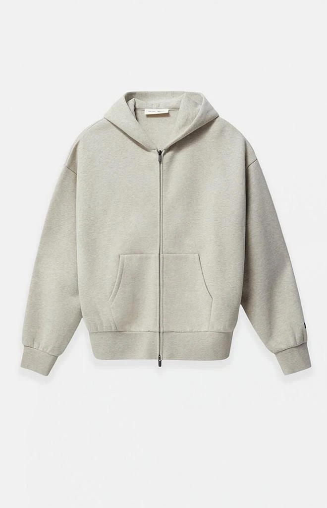 Essentials Heather Stone Classic Fleece Zip Up Hoodie 1