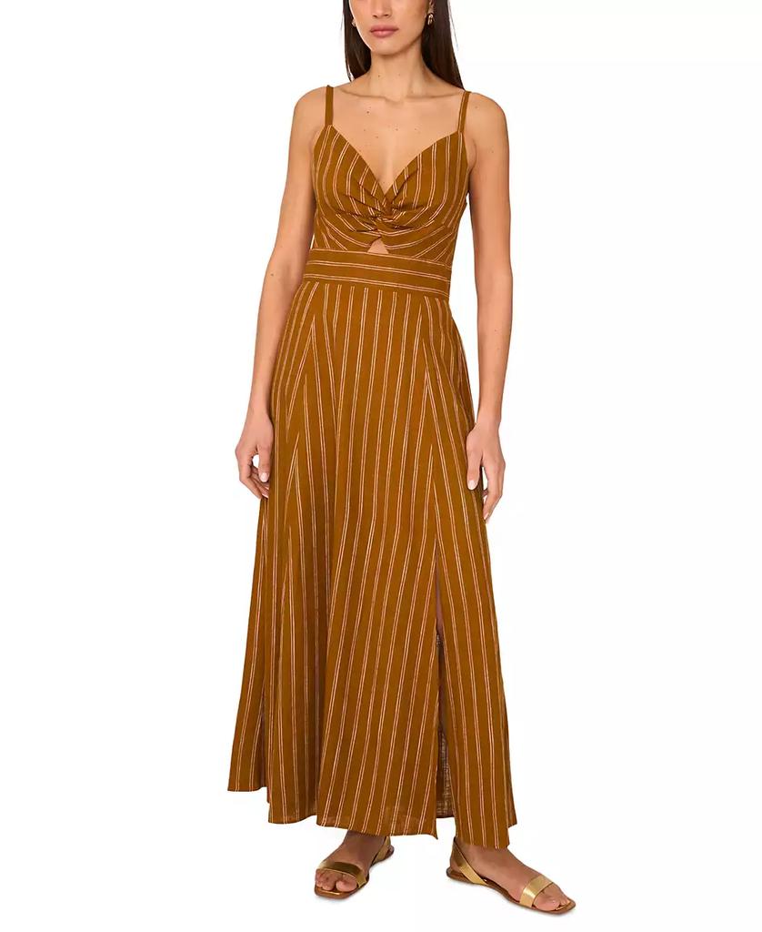 1. State Women's Printed Twist-Front Sleeveless Maxi Dress