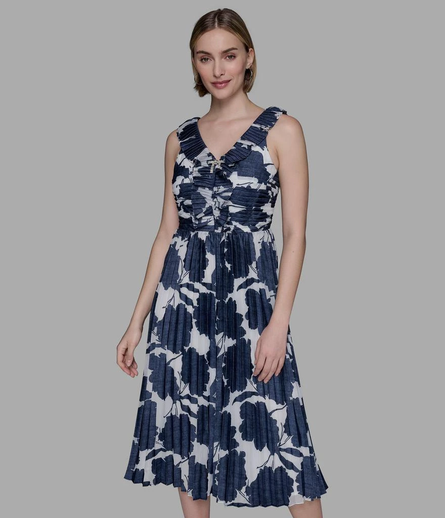 Karl Lagerfeld Paris CAPSULE OCCASION PLEATED MIDI DRESS 4