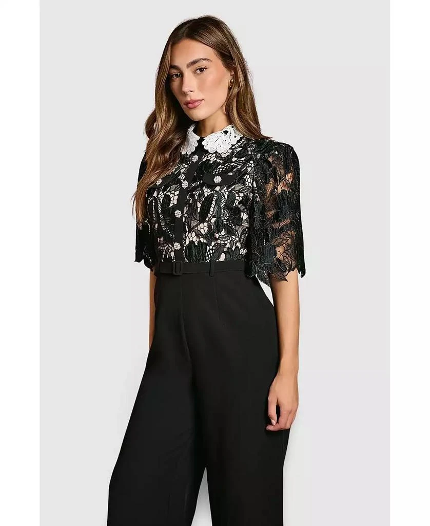 Coast Women's Lace Shirt Short Sleeve Jumpsuit 4