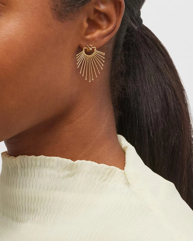 Peruffo 18K Yellow Gold Slide Shield Earring 2