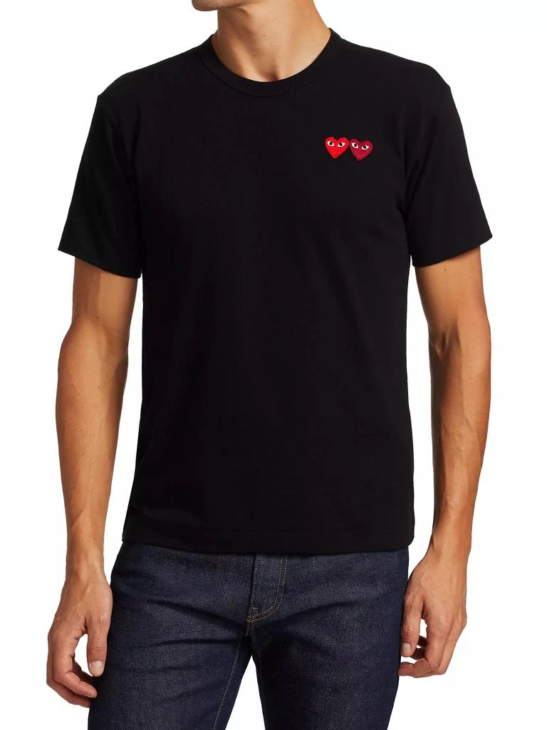 Comme des Garçons PLAY Embroidered Heart Patch Tee 3