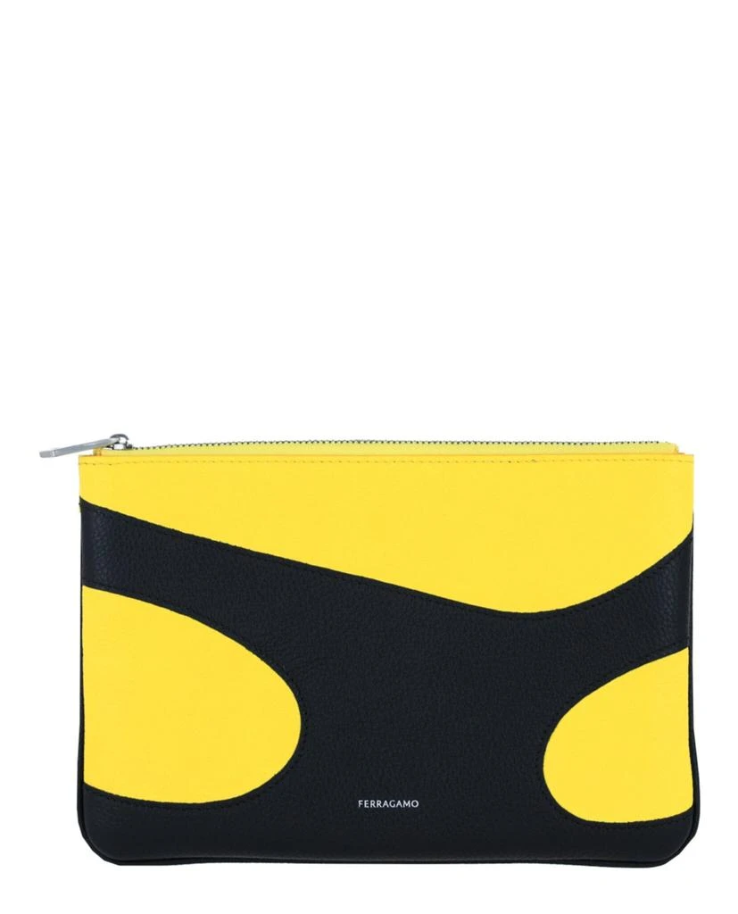 Salvatore Ferragamo Cutout Leather Pouch 1