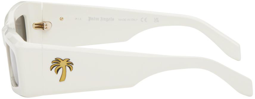 【関税込み】Palm Angels ホワイト Yreka サングラス Palm Angels White Yreka Sunglasses - Accessories - BeyondStyle