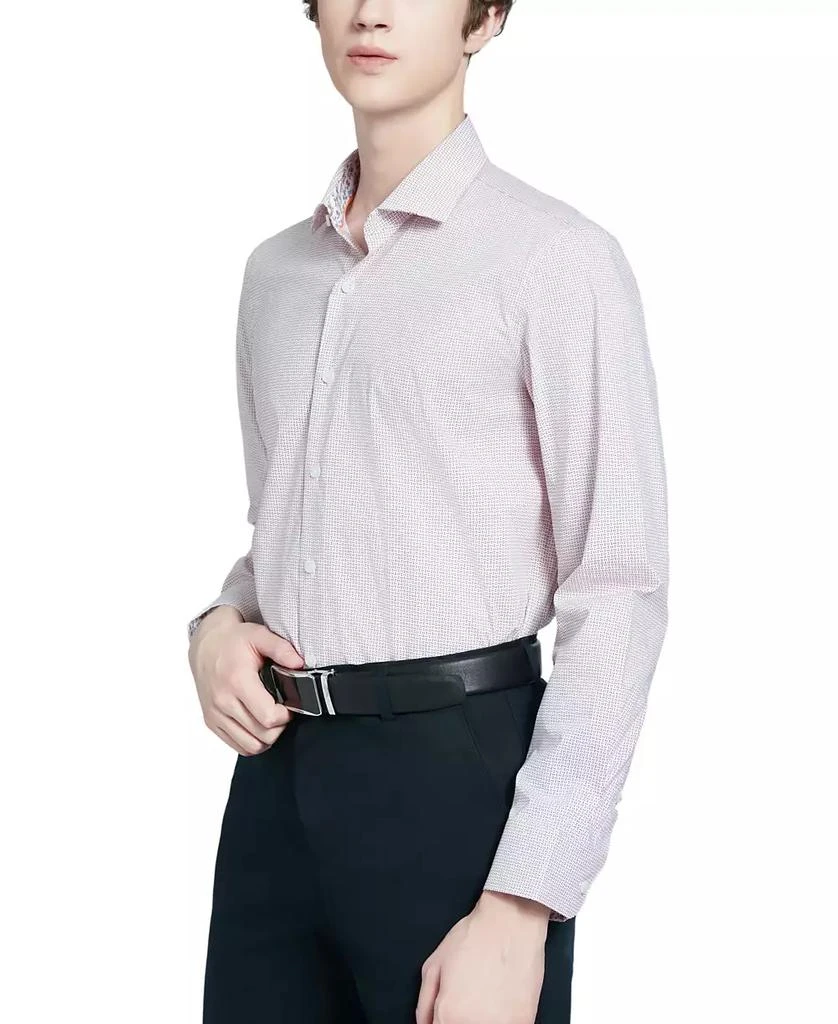 Tallia Men's Slim-Fit Micro-Geo Dress Shirt 4