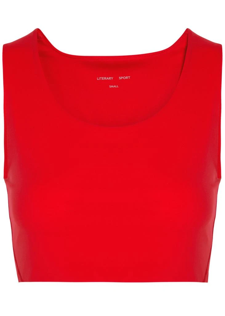 LITERARY SPORT Maud stretch-jersey bra top