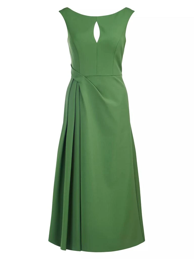 Kay Unger Prewitt Pleated Crepe Midi-Dress 1