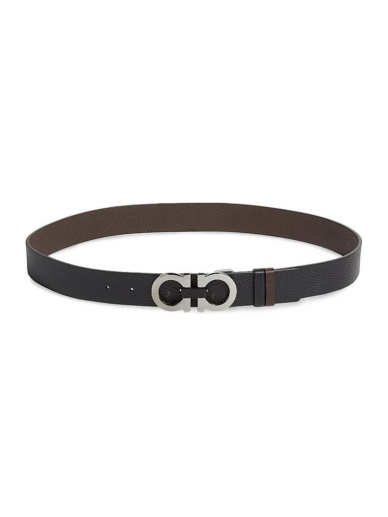 Salvatore Ferragamo Gancini Buckle Adjustable Cut-to-Size Reversible Belt 1