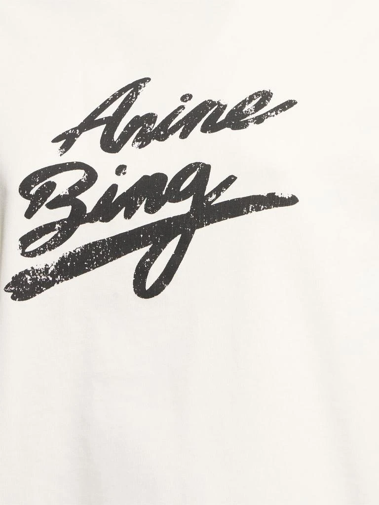 ANINE BING Jaylin Logo Cotton Jersey T-shirt 4