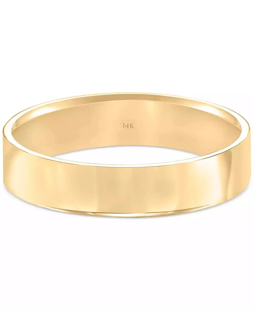 Macy's Men's Flat Profile Comfort Fit Wedding Band in 14k Gold 4