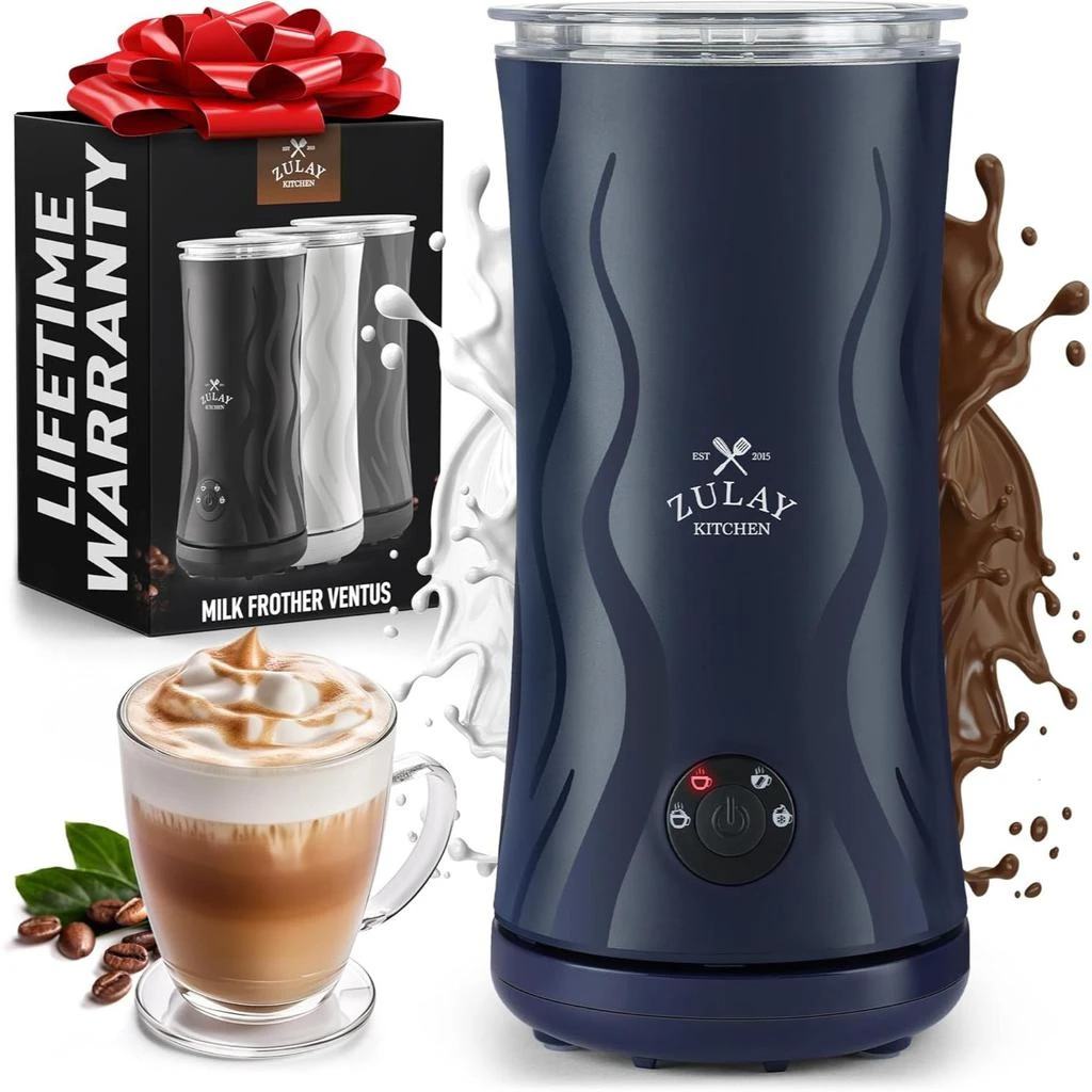 Zulay Kitchen Powerful 4-in-1 Electric Milk Frother and Steamer 1