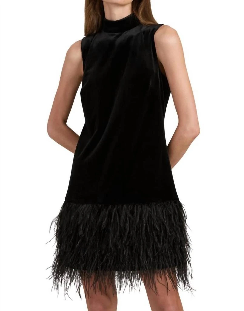 Tyler Boe Tyler Boe - Victoria Velvet Feather Dress 1