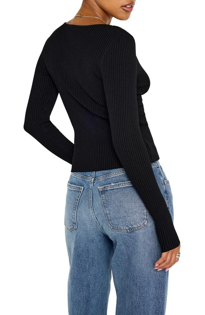 Good American Virgo Rib Zip Cardigan 2