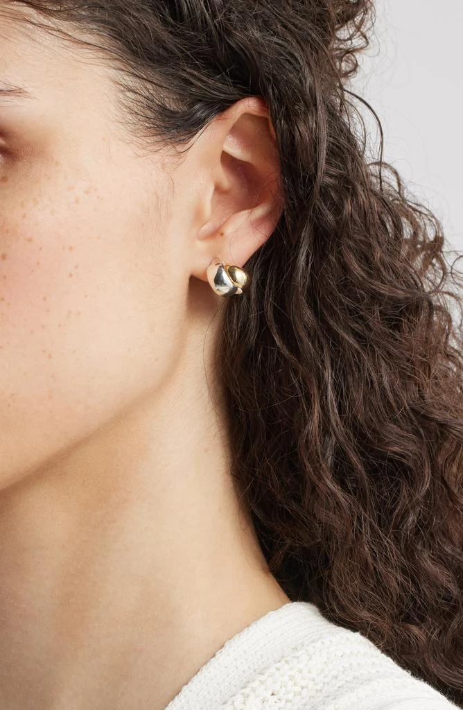 Nordstrom Wide Overlap Huggie Hoop Earrings 2