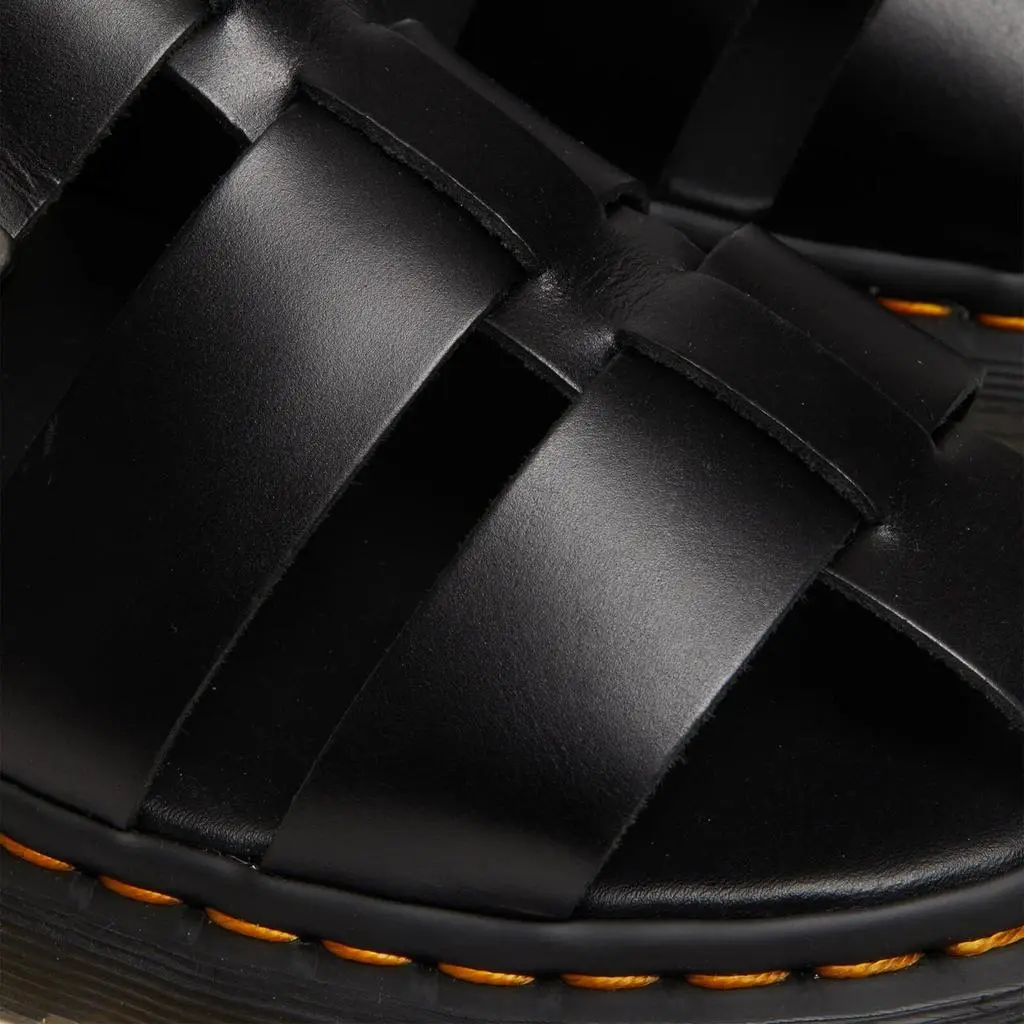 Men\'s Size 10 DR. MARTENS Black Leather Closed Toe Fisherman Sandals Barely Worn 8092 Leather Fisherman Sandals in Black | Dr. Martens main image 4