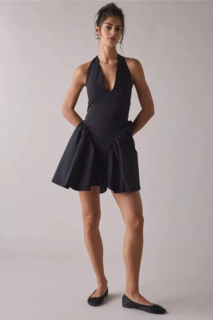 Glamorous Glamorous Black Basque Waist Halter Mini Dress 3