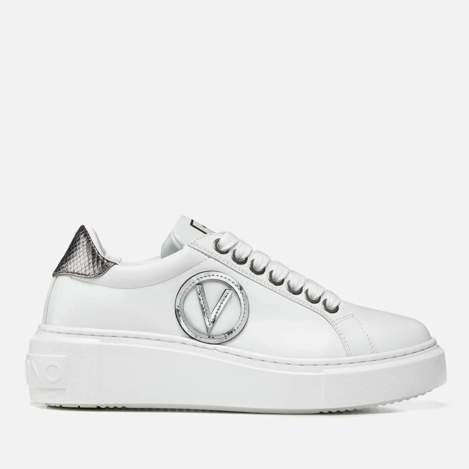Valentino VALENTINO WOMEN'S BARAGA S LEATHER FLATFORM TRAINERS 1