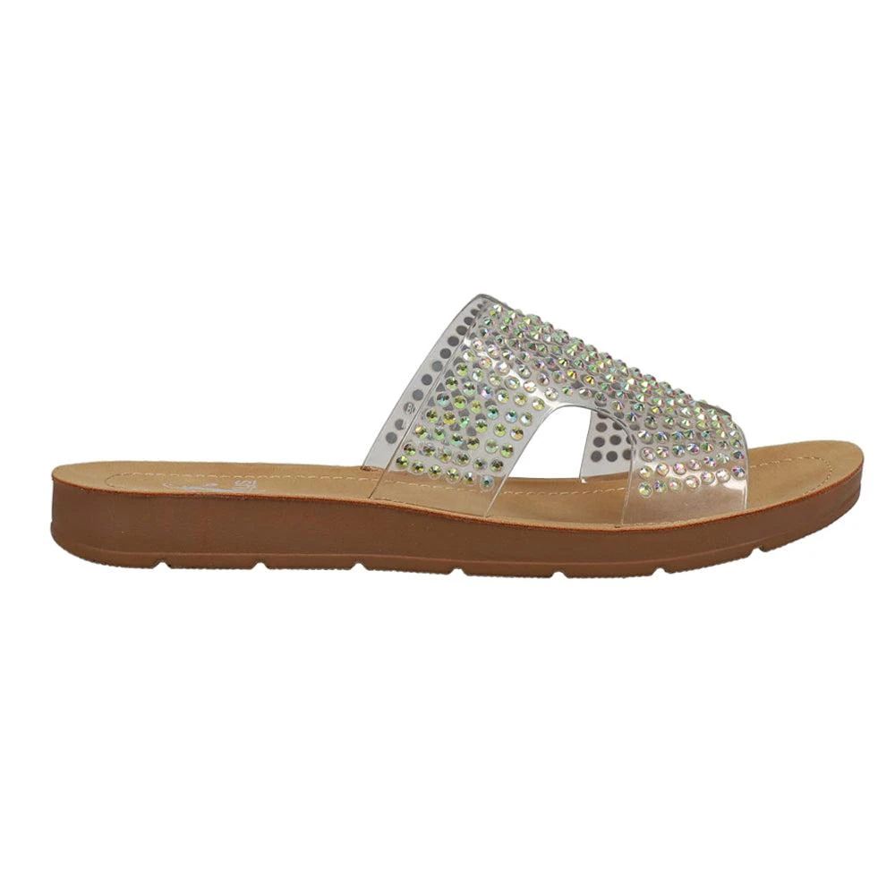 Corkys Bogalusa Clear Slide Sandals 1