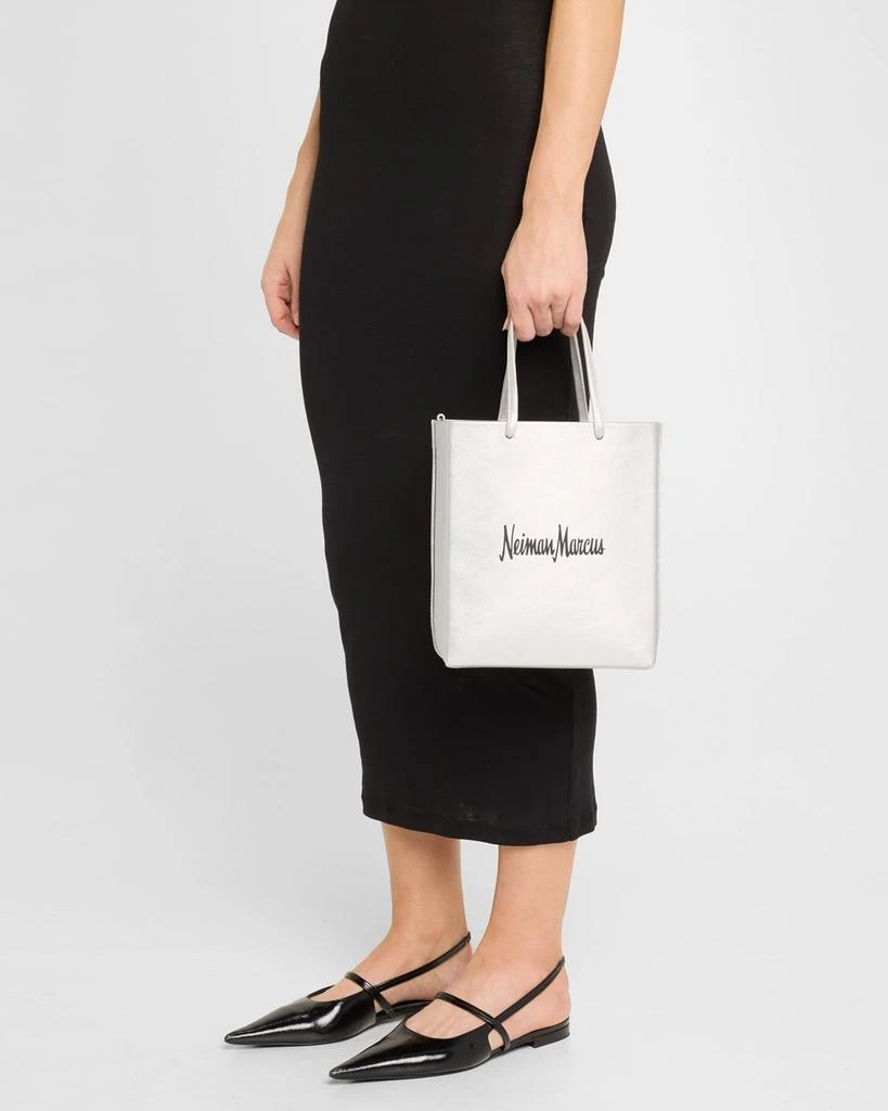 Gigi New York Neiman Marcus Metallic Vegan Leather Tote Crossbody Bag 2