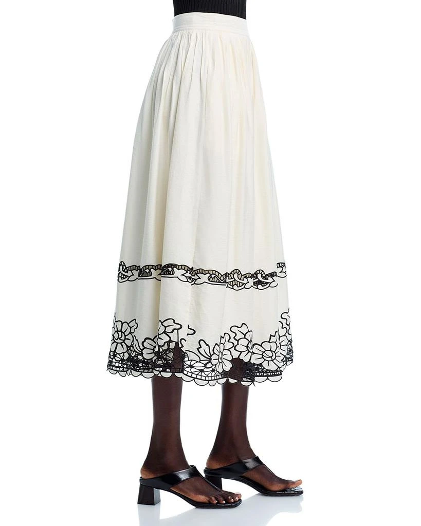 Tahari Embroidered Midi Skirt 4