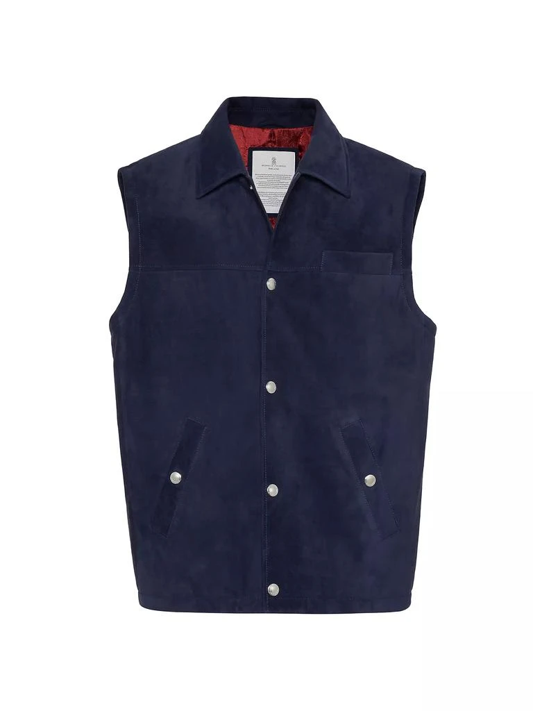 Brunello Cucinelli Suede Vest with Thermore Padding 1