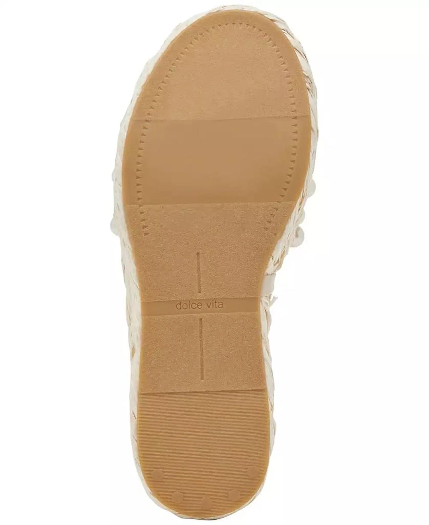Dolce Vita Women's Caper Pearl Raffia Woven Footbed Sandals 5